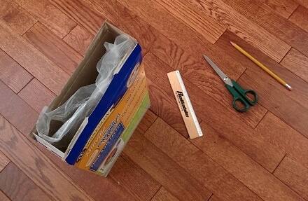 empty-cereal-box-and-diy-materials Materials needed for diy collapsible dog bowl