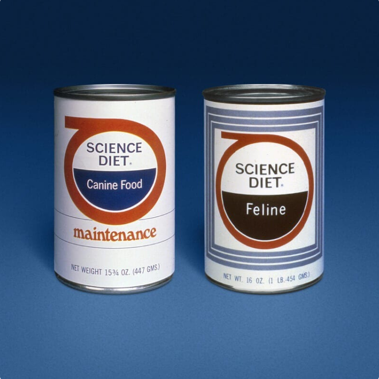 Two science diet cans - canine and feline